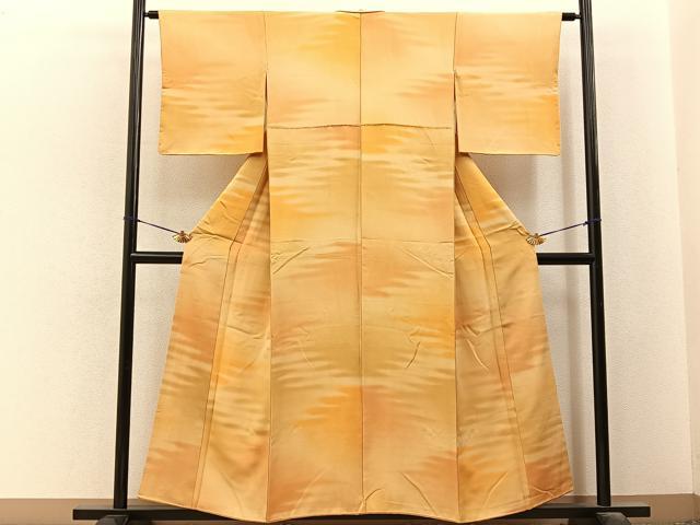 平和屋着物■上質な小紋 霞文 暈し染め 正絹 逸品 BAAY6490hj