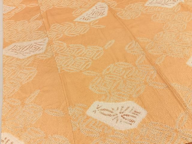 平和屋着物■上質な小紋 総絞り 七宝文様 正絹 逸品 BAAY6492hj