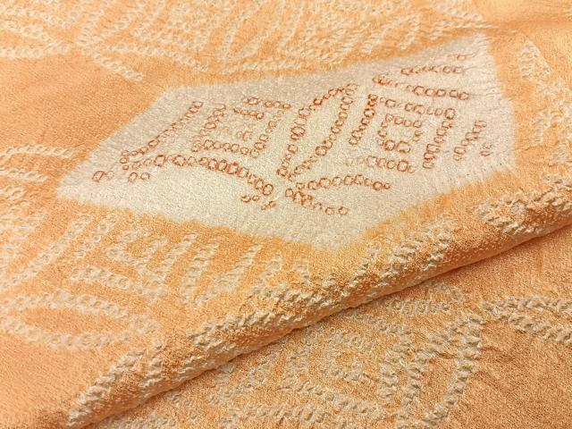 平和屋着物■上質な小紋 総絞り 七宝文様 正絹 逸品 BAAY6492hj