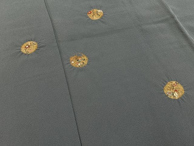 平和屋着物■訪問着 絞り 刺繍 竹屋町刺繍 花丸文 正絹 逸品 未使用 BAAY6506hj