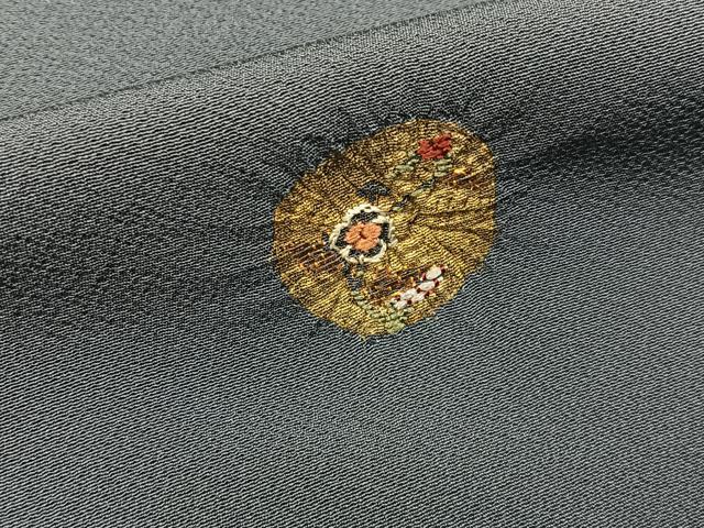 平和屋着物■訪問着 絞り 刺繍 竹屋町刺繍 花丸文 正絹 逸品 未使用 BAAY6506hj