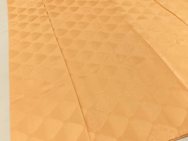 平和屋着物■上質な色無地 蜀江花地紋 杏色 正絹 逸品 BAAY6511hj