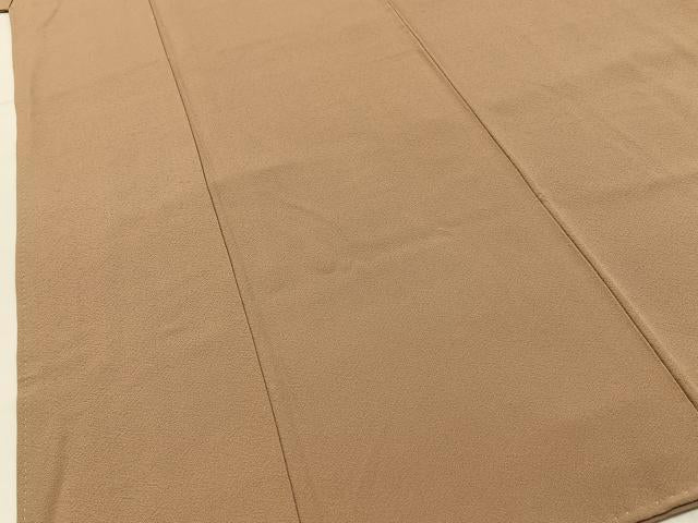 平和屋着物■上質な色無地 伽羅色 正絹 逸品 BAAY6512hj