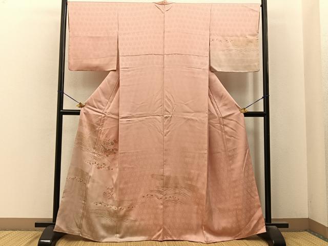 平和屋着物■中国三大刺繍 スワトウ刺繍 訪問着 文箱花文 暈し染め 金彩 正絹 逸品 BAAY6517hj