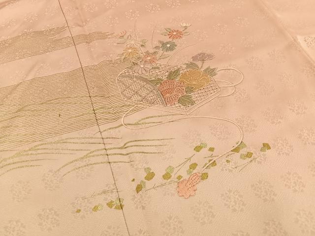 平和屋着物■中国三大刺繍 スワトウ刺繍 訪問着 文箱花文 暈し染め 金彩 正絹 逸品 BAAY6517hj