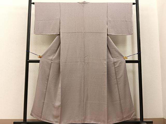平和屋着物■上質な色無地 霞地紋 潤色 正絹 逸品 BAAY6518hj