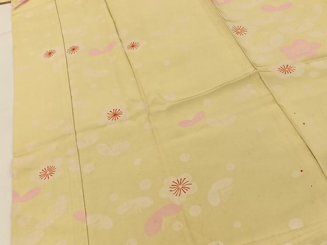 平和屋着物■長襦袢 無双仕立て 梅 正絹 逸品 BAAY6527hj