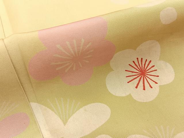 平和屋着物■長襦袢 無双仕立て 梅 正絹 逸品 BAAY6527hj