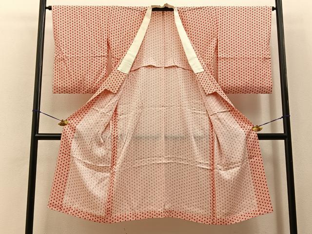 平和屋着物■長襦袢 無双仕立て 麻の葉文様 正絹 逸品 BAAY6528hj
