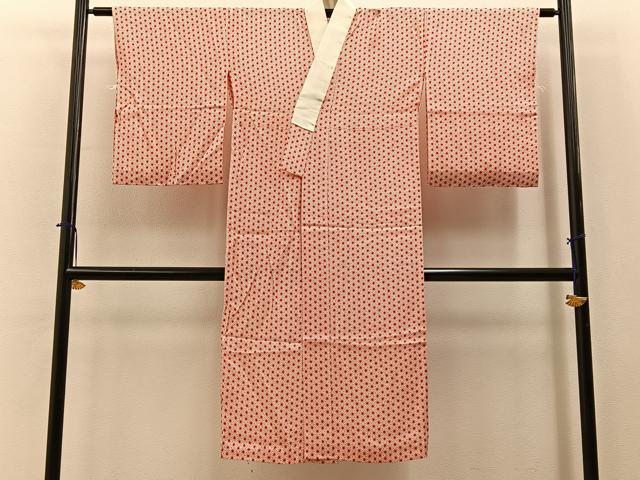 平和屋着物■長襦袢 無双仕立て 麻の葉文様 正絹 逸品 BAAY6528hj
