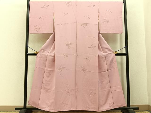 平和屋着物●上質な小紋 地紋起こし 霞文 正絹 逸品 BAAY6533hj