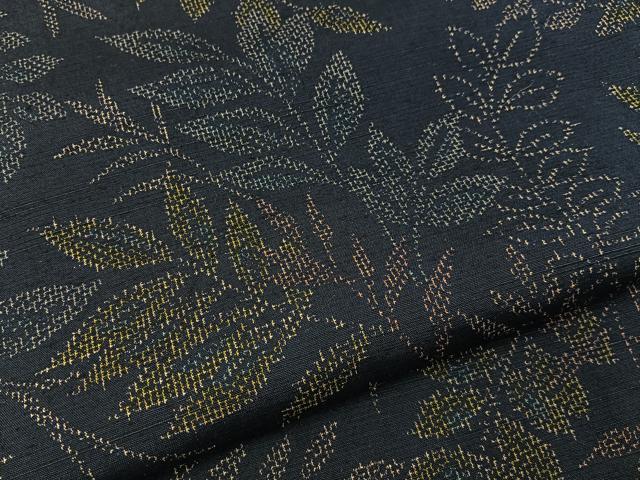 平和屋着物■上質な紬 草葉文 正絹 逸品 BAAY6537hj