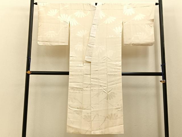 平和屋着物■長襦袢 袷 菊地紋 正絹 逸品 未使用 BAAY6538hj