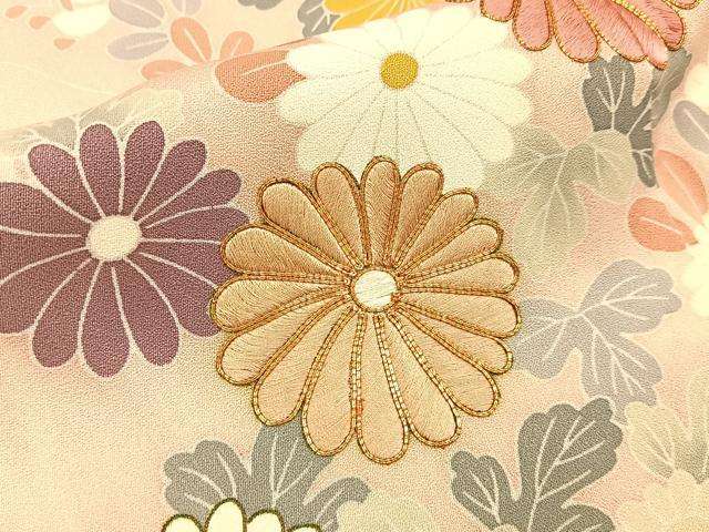 平和屋着物■豪華色留袖 駒刺繍 流水秋草文 暈し染め 金彩 正絹 逸品 BAAY6558hj