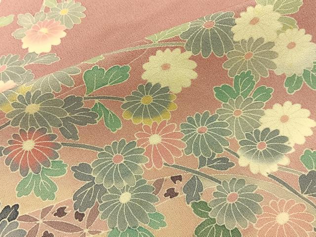 平和屋着物■訪問着 友禅 熨斗吉祥菊文 暈し染め 正絹 逸品 BAAY6560hj