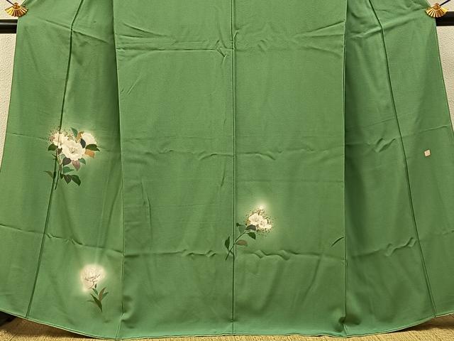 平和屋着物■訪問着 作家物 草花文 暈し染め 金彩 正絹 逸品 BAAY6568hj