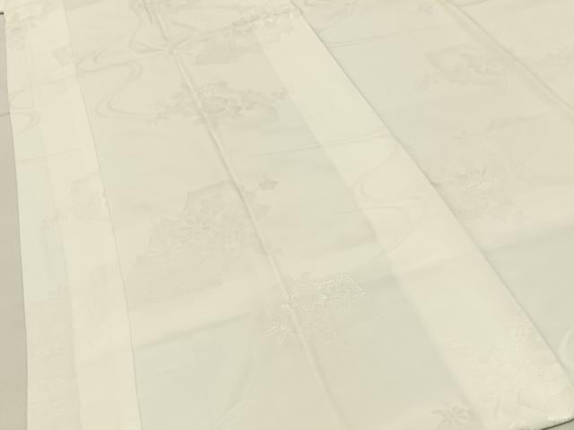 平和屋着物■長襦袢 袷 地紙花地紋 正絹 逸品 未使用 BAAY6586hj