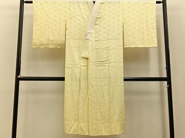 平和屋着物■長襦袢 無双仕立て 麻の葉地紋 正絹 逸品 BAAY6590hj