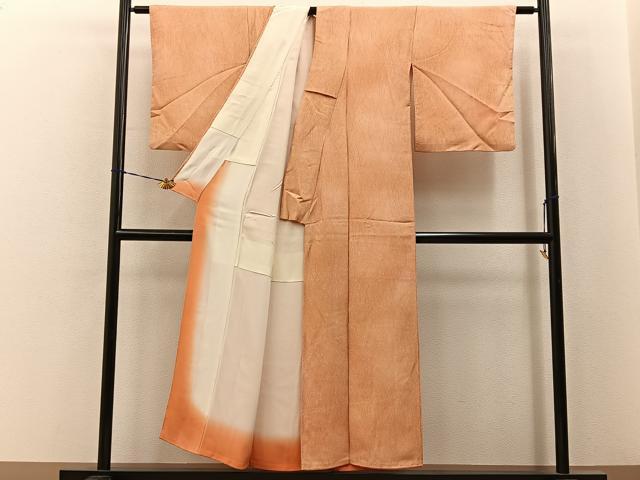平和屋着物■上質な小紋 霞文 暈し染め 正絹 逸品 BAAY6594hj