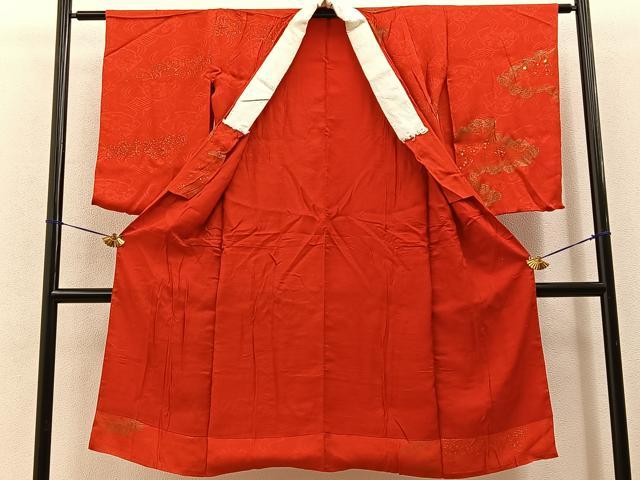 平和屋着物■長襦袢 袷 雲重ね文 金彩 正絹 逸品 BAAY6596hj
