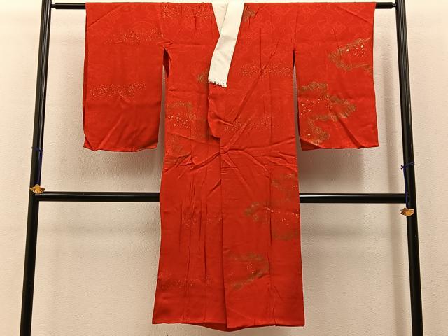 平和屋着物■長襦袢 袷 雲重ね文 金彩 正絹 逸品 BAAY6596hj
