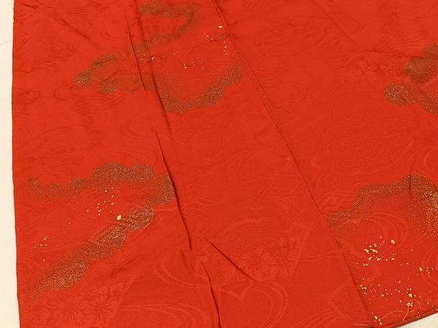 平和屋着物■長襦袢 袷 雲重ね文 金彩 正絹 逸品 BAAY6596hj