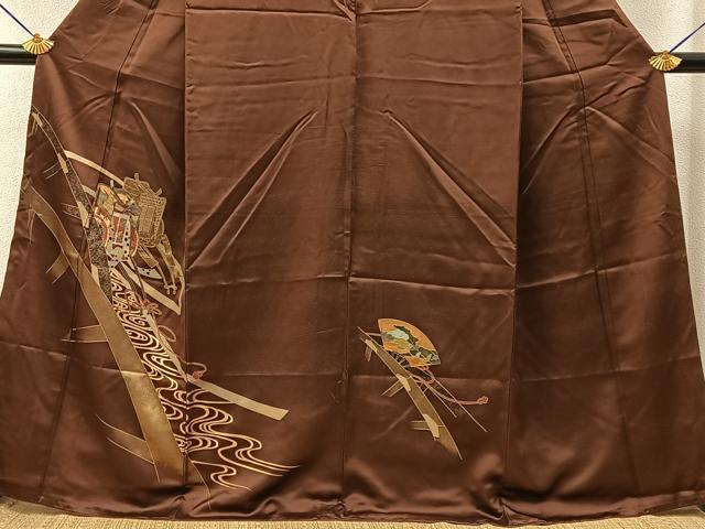 平和屋着物■訪問着 流水御所車文 金彩 正絹 逸品 BAAY6610hj