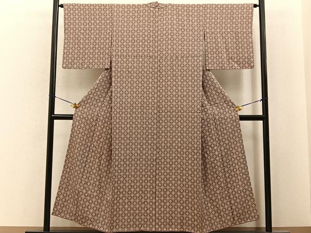 平和屋着物■上質な小紋 七宝花文 正絹 逸品 BAAY6614hj