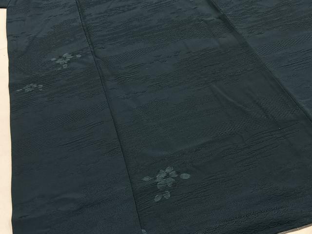 平和屋着物■男性 小紋 背抜き仕立て 草花文 正絹 逸品 BAAY6617hj