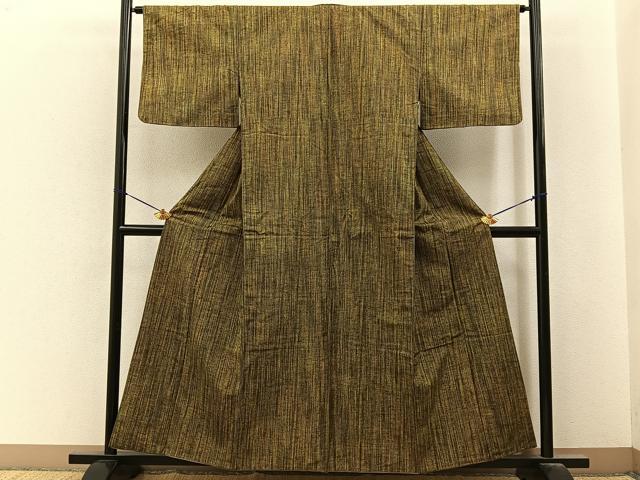 平和屋着物■上質な紬 縞 正絹 逸品 未使用 BAAY6632hj