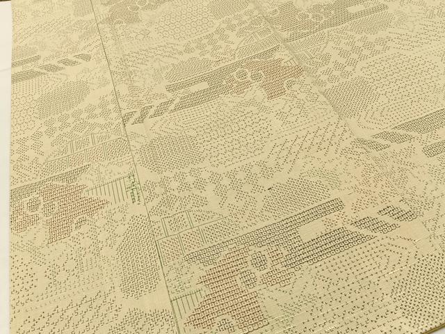 平和屋着物■結城紬 80亀甲 吉祥文 正絹 逸品 未使用 BAAY6633hj