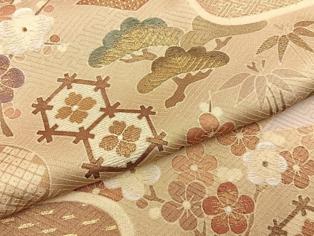 平和屋着物■豪華色留袖 作家物 刺繍 松竹梅 エ霞吉祥文 金彩 正絹 逸品 BAAY6642hj