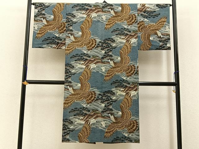 平和屋着物■男性 長襦袢 無双仕立て 鷹 BAAY6651hj