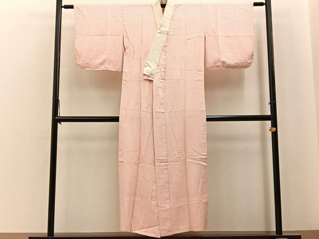 平和屋着物■長襦袢 無双仕立て 舞桜地紋 正絹 逸品 BAAY6655hj