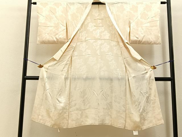 平和屋着物■長襦袢 無双仕立て 楓地紋 正絹 逸品 BAAY6658hj