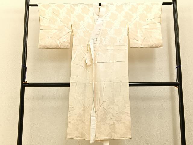 平和屋着物■長襦袢 無双仕立て 楓地紋 正絹 逸品 BAAY6658hj