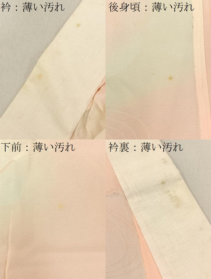 平和屋着物■振袖用長襦袢 無双仕立て 椿地紋 暈し染め 正絹 逸品 BAAY6661hj