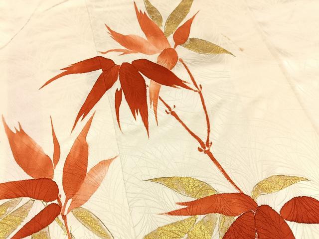 平和屋着物■訪問着 笹竹文 金彩 高島屋扱い 正絹 逸品 BAAY6675hj