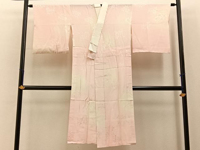 平和屋着物■長襦袢 無双仕立て 草花地紋 暈し染め 正絹 逸品 BAAY6697hj