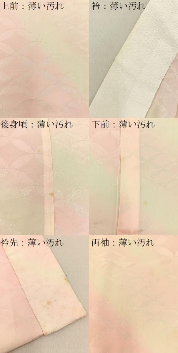 平和屋着物■長襦袢 無双仕立て 七宝地紋 暈し染め 正絹 逸品 BAAY6703hj