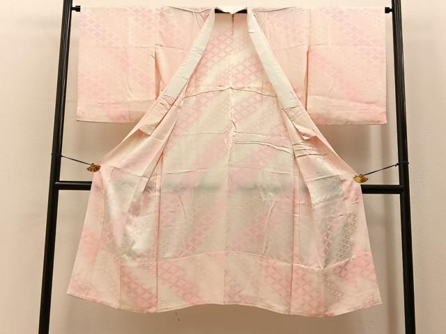 平和屋着物■長襦袢 無双仕立て 七宝地紋 暈し染め 正絹 逸品 BAAY6703hj