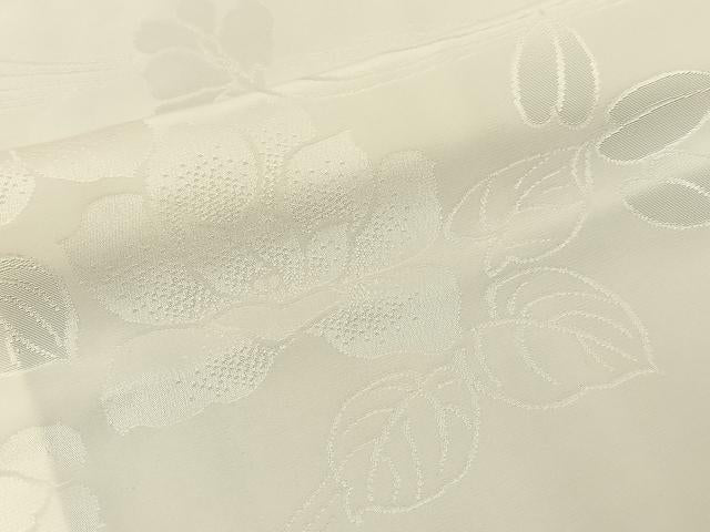 平和屋着物■長襦袢 無双仕立て 流水草花地紋 正絹 逸品 BAAY6704hj