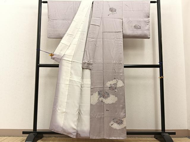 平和屋着物■訪問着 絞り 文箱花文 正絹 逸品 BAAY6707hj