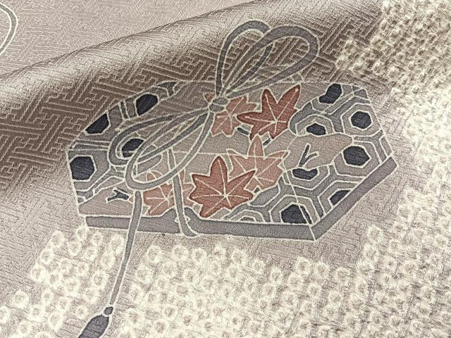 平和屋着物■訪問着 絞り 文箱花文 正絹 逸品 BAAY6707hj