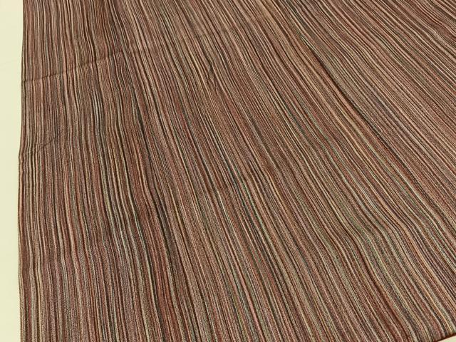 平和屋着物■上質な小紋 作家物 縞 正絹 逸品 BAAY6713hj
