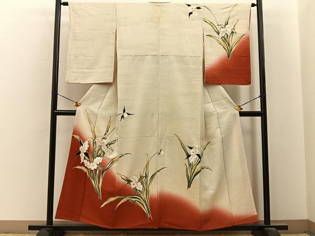 平和屋着物■訪問着 カトレア 暈し染め 金彩 正絹 逸品 BAAY6716hj