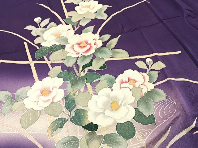 平和屋着物■訪問着 流水花文 暈し染め 正絹 逸品 BAAY6723hj