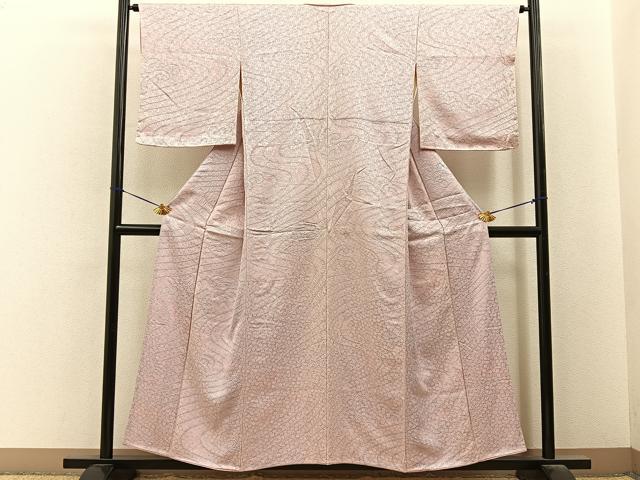平和屋着物■上質な小紋 総絞り 竜田川文 正絹 逸品 未使用 BAAY6724hj