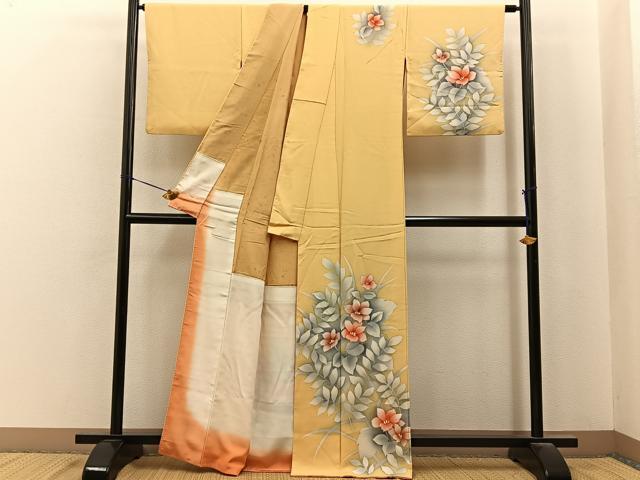 平和屋着物■訪問着 草花文 暈し染め 正絹 逸品 BAAY6740hj