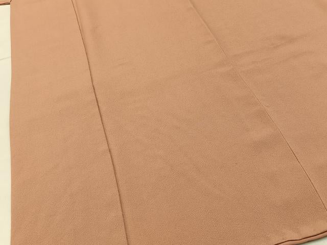 平和屋着物■上質な色無地 深支子色 正絹 逸品 BAAY6759hj